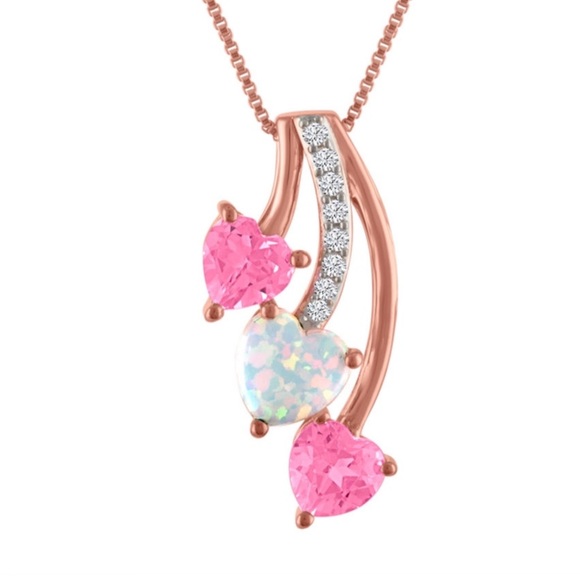 Jewelry - 14K Gold with Opal and Pink & White Sapphire